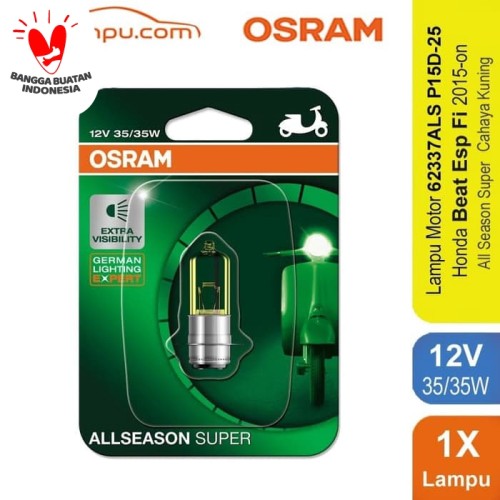 Foto Produk Osram Lampu Depan Motor Honda Beat Esp Fi 2015-on - 62337ALS dari Osram Automotive