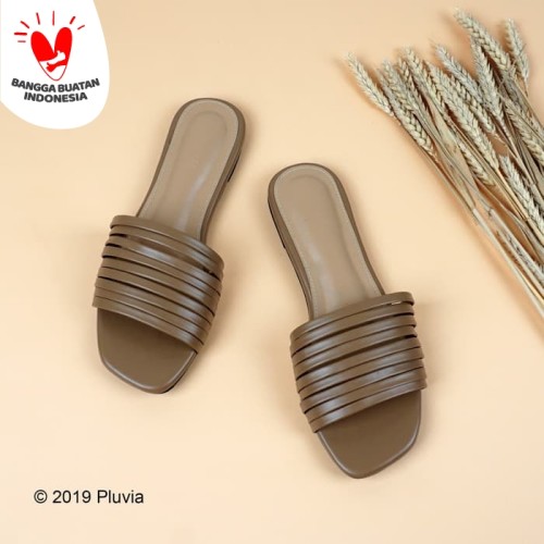 Foto Produk Pluvia - ZENITH Sandal Flat Wanita - Mocca, 37 dari Pluvia Shoes
