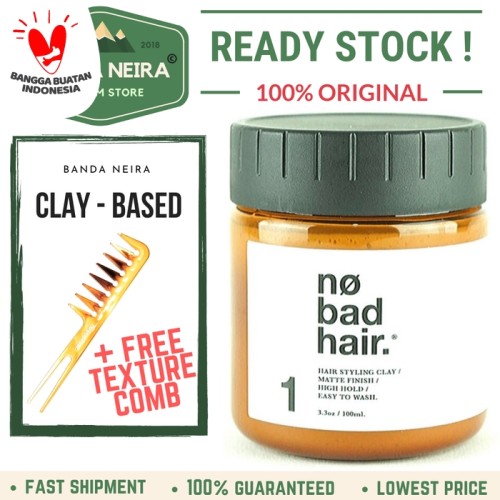 Foto Produk No Bad Hair Creamy Clay Original Lokal Murah Pomade dari Banda Neira Store