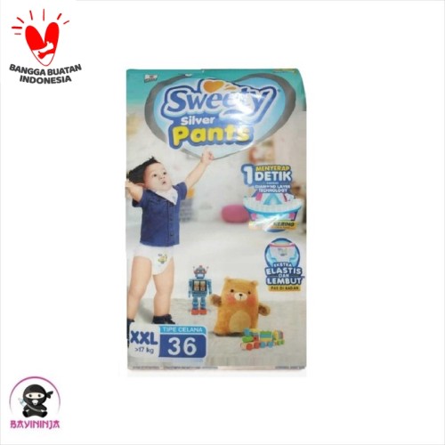 Foto Produk SWEETY Fitpantz Silver Pants Popok Celana XXL36 / XXL 36 dari BAYININJA