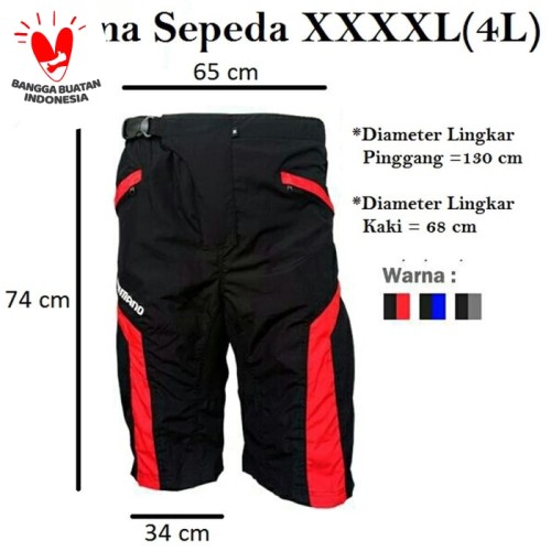 Foto Produk Celana Sepeda Big Size XXXXL - Abu-abu Muda dari abaholot