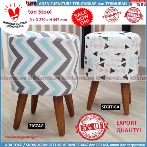 Foto Produk Kursi Sofa Button Stool - PROMO! - Segitiga dari klikfurniture