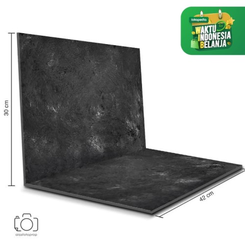 Foto Produk Alas Foto Lipat Semen Hitam 42x30cm / Background Foto Produk (CL-06) dari alasfotoprops