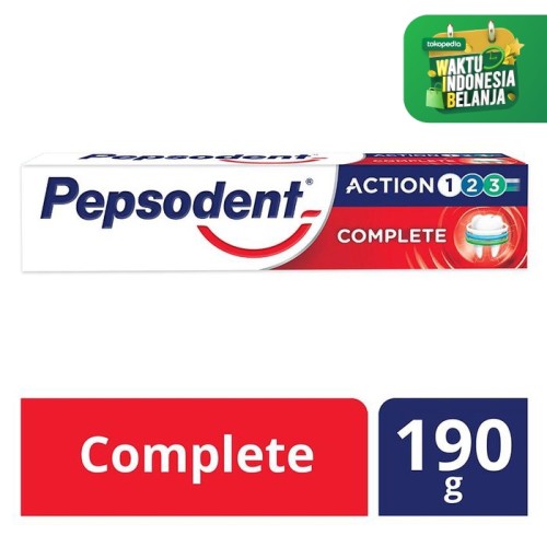 Foto Produk Pepsodent Action 123 Toothpaste Pasta Gigi Complete 190G dari Unilever Official Store
