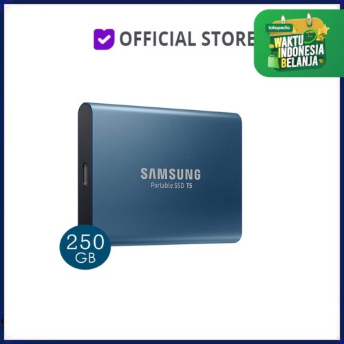 Foto Produk Samsung T5 Portable SSD - 250GB : USB 3.1 External SSD (MU-PA250B) - Blue dari DUNIA COMPUTER & SERVICE