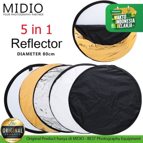 Foto Produk Reflektor 5 in 1 Ukuran Diameter 80cm dari Midio