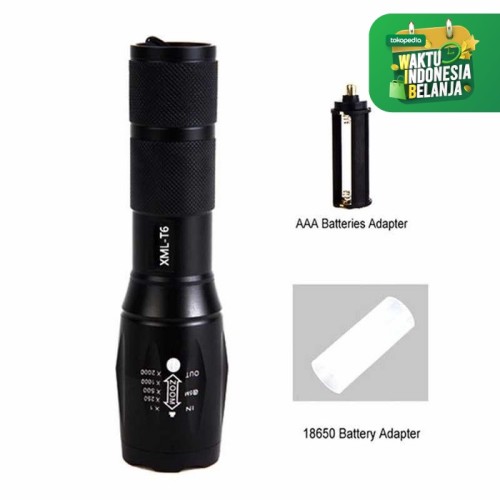 Foto Produk Senter LED Cree E17 S Mini XM-L T6 Zoom Tahan Air 3800 Lumens Taffware dari lbagstore