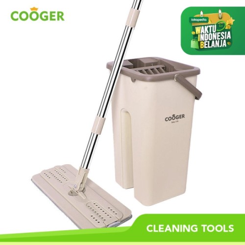 Foto Produk COOGER Alat Pel Lantai dengan Ember Pencuci dan Pengering Praktis dari COOGER Official Store