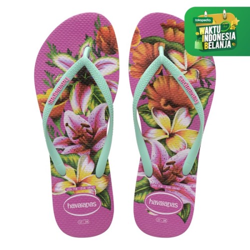 Foto Produk Havaianas Slim Floral Fc 0064-Hollywood Rose - Sandal Wanita - Merah Muda, 37-38 dari Havaianas Official Shop