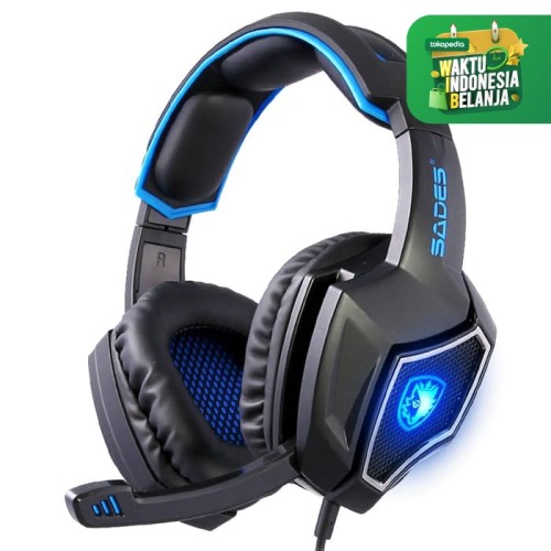 Foto Produk Sades SpiritWolf 7.1 Gaming Headset - Biru dari Sades Official Store