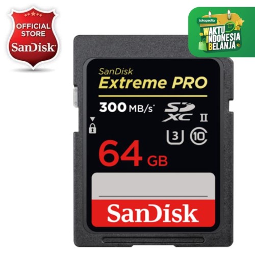 Foto Produk SanDisk Extreme Pro SDXC UHS-II Card 64GB dari SanDisk Official