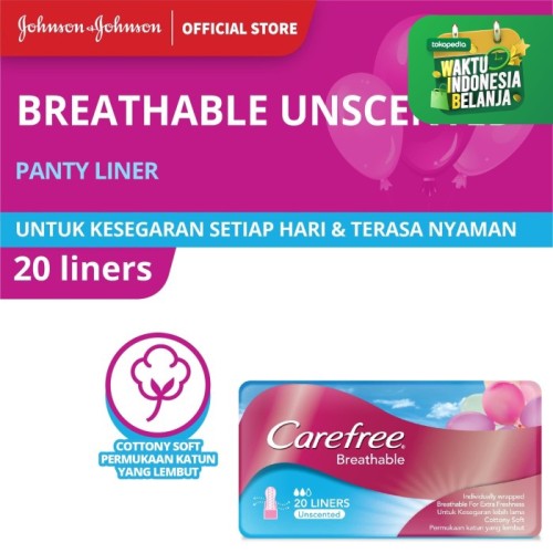 Foto Produk Carefree Breathable Unscented 20's dari Johnson & Johnson