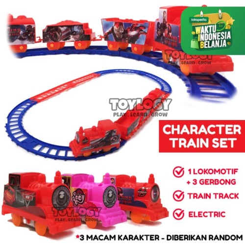Foto Produk Mainan Anak Kereta Api Track Electric Train Set Lokomotif Gerbong dari Toylogy