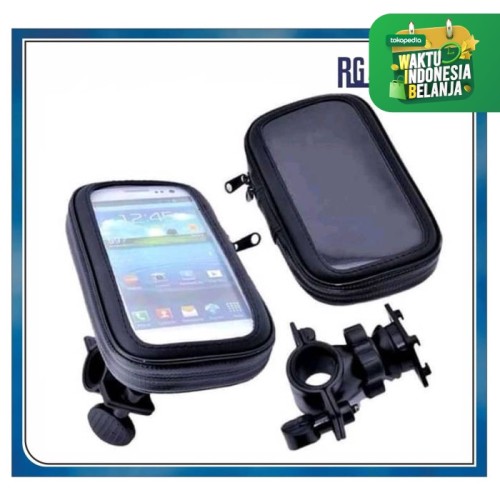 Foto Produk HOLDER STANG MOTOR / SEPEDA Waterproof / UNIVERSAL MOUNT HP dari RG AKSESORIS HP
