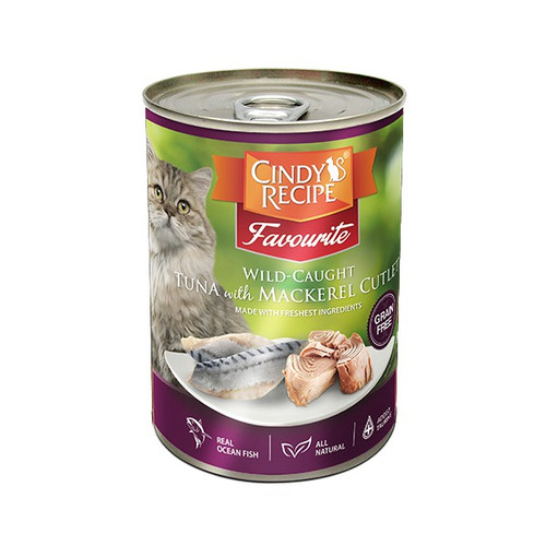Foto Produk cindys recipe 400 gr cat wild caught tuna with mackerel cutlet dari F.J. Pet Shop