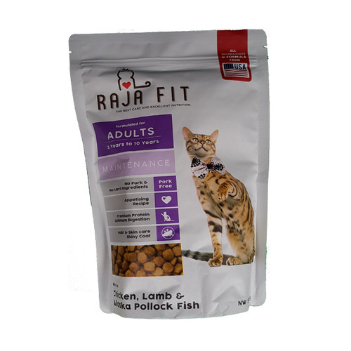 Foto Produk raja fit 500 gr cat adult maintenance chicken lamb alaska pollock fish dari F.J. Pet Shop