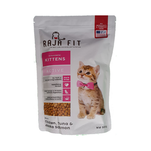 Foto Produk raja fit 500 gr kitten active chicken tuna alaska salmon dari F.J. Pet Shop
