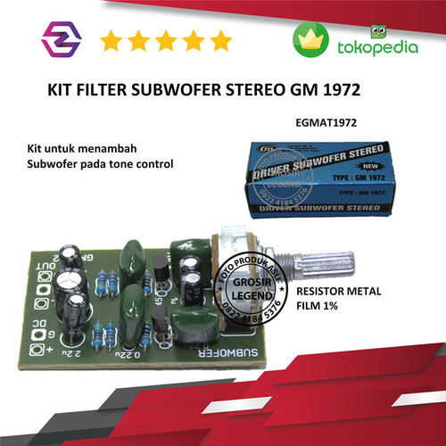 Foto Produk Kit filter subwofer stereo GM 1972 dari GROSIR LEGEND
