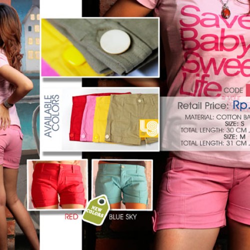 Foto Produk Celana pendek Baby Kanvas warNa Pink ukuran 28 dari LABEL9 CLOTH