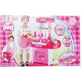 Foto Produk Kichen set koper pink dari mom_kidtoys