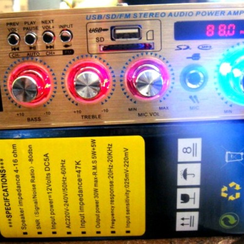 Foto Produk POWER AMPLIFIER STEREO AC 220 & DC 12V "ACOUSTIC AC-137" FULL KARAOKE dari Galaxyaudio