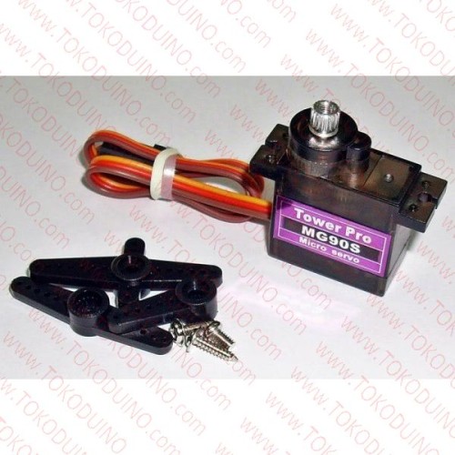 Foto Produk TOWERPRO MICRO SERVO MOTOR MG90S METAL GEAR (TOWER PRO MG 90 MG90) dari Tokoduino