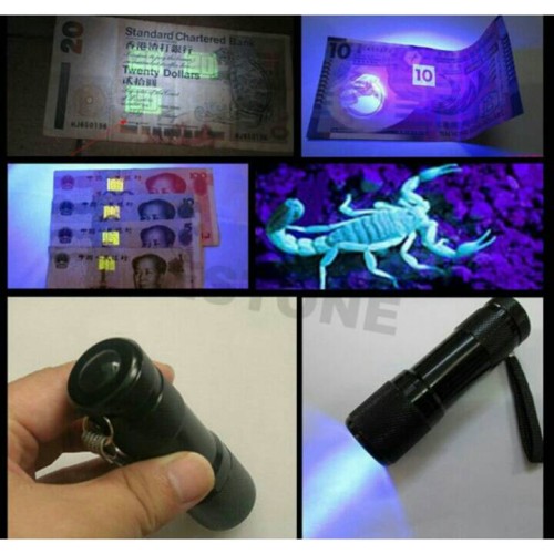 Foto Produk senter UV ultraviolet 9 LED utk uang palsu , percetakan , mancing dari Bro & Sis Jakarta