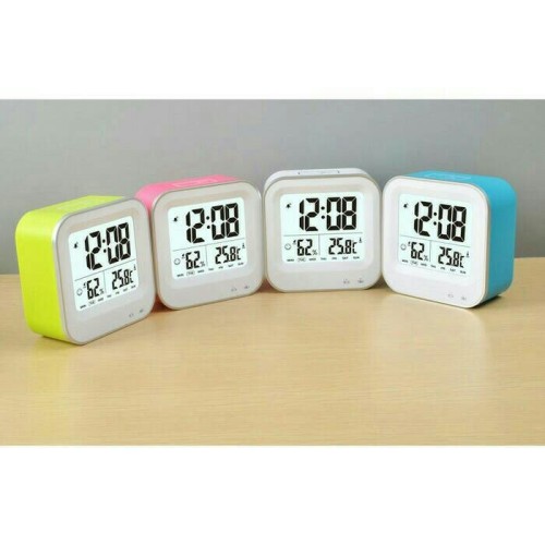 Foto Produk JAM DIGITAL THERMOMETER AND HYGROMETER ALARM WEKER MEJA JP 9909 dari Mahrez Atha