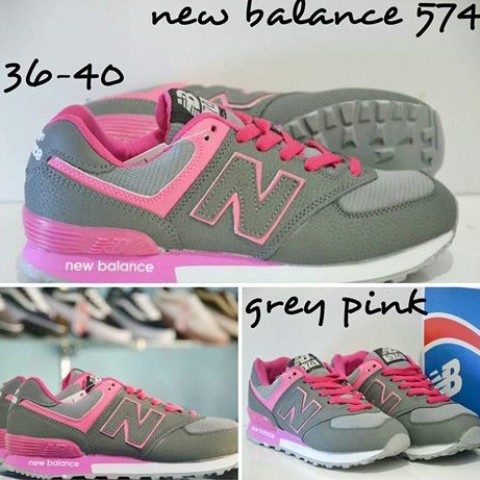 new balance 574 grey pink