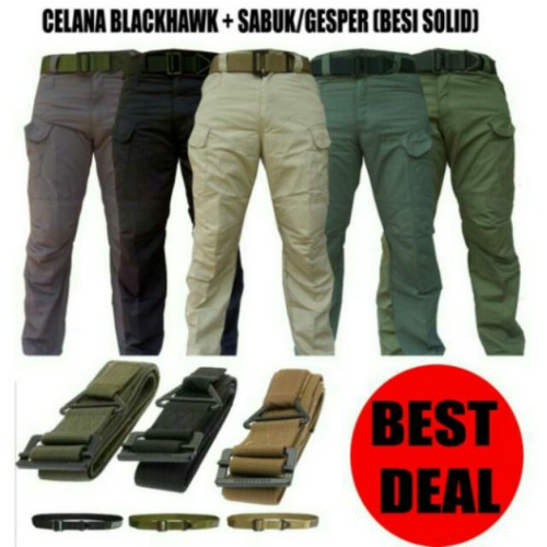 Foto Produk PROMO..!!! Celana + Sabuk Blackhawk tactical pants dari zazoulstore
