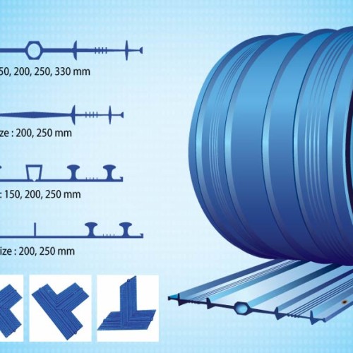 Jual Waterstop PVC, Supercast Hydrofoil 200, 15 m/roll, 28kg/roll ex FOSROC Jakarta Selatan