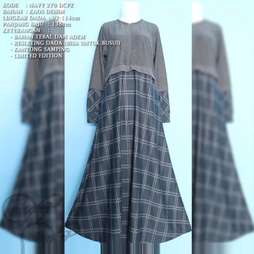 Foto Produk NAVY G 270 DCPZ IRENE HIJAB MAXI GAMIS DRESS FASHION MUSLIMAH dari Warung Wongkito