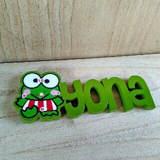 Foto Produk Jam nama karakter keroppi tinggi huruf 12 cm dari woodjepara