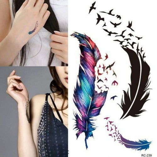 Foto Produk Temporary tattoo goose feather / tato trendy / tato import dari HN Collections