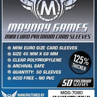Foto Produk Premium Card Sleeves 45x68 mm - Mini Euro - Board Game Sleeves Mayday dari Toko Board Game