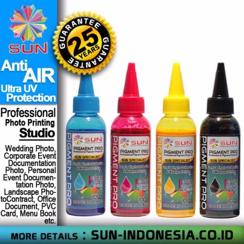 Foto Produk SUN TINTA PIGMENT PRO INK 100 ML (1 SET 4 WARNA) dari SUN INDONESIA