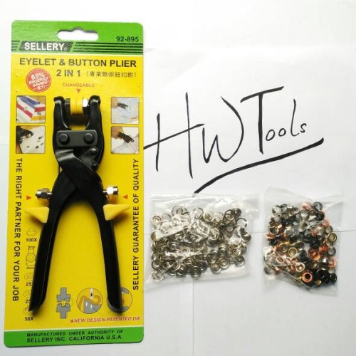 Foto Produk EYELET & BUTTON PLIER 2 IN 1 / TANG MATA AYAM & KANCING SELLERY dari HW Tools Jkt