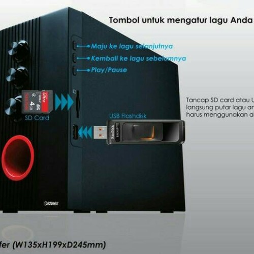Foto Produk SPEAKER DAZUMBA D-REMIX DZ5000.SUPER BASS dari zahwaherbal