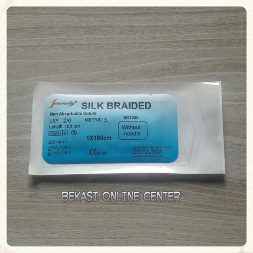 Foto Produk Surgical Sutures Silk Braided Without Needle 2/0 Eceran dari BEKASI ONLINE CENTER