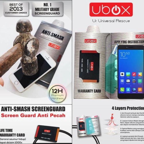 Foto Produk UBOX Anti Smash 0.25mm Screen Protector XiaoMi RedMi Note 2 - PRIME dari Dyansyah Store