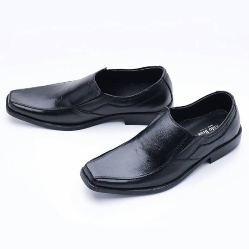 Foto Produk Sepatu Pria Pantofel Formal Slip On Kulit Asli MURAH 502HT - Hitam, 38 dari FORDZA Shop