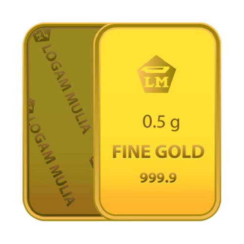 Foto Produk Emas Batangan Logam Mulia Antam Bersertifikat Fine Gold 0.5gr dari bunga-shoopia