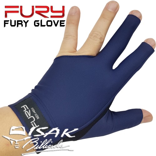 Foto Produk Fury Pro Glove - Blue Open Finger - Sarung Tangan Biliar Billiard Pool dari ISAK Billiard Sport Co.