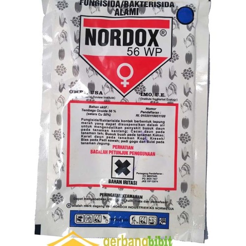 Foto Produk Fungisida Bakterisida pestisida Nordox 56 WP 100 gr dari Purotani.ID