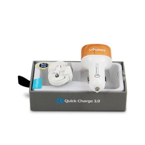 Foto Produk #FB010 - Vivan CQ01 QC3.0 Quick Dual USB Car Charger dari Siera Accesories