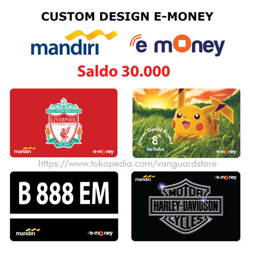 Foto Produk Emoney Etoll Mandiri Custom Design 2 sisi Saldo 30.000 dari vanguardstore