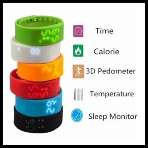 Foto Produk TERMURAH! W2 MULTIFUNCTION SPORT H PEDOMETER CALORIE METER TEMPERATURE dari Gadget Loop