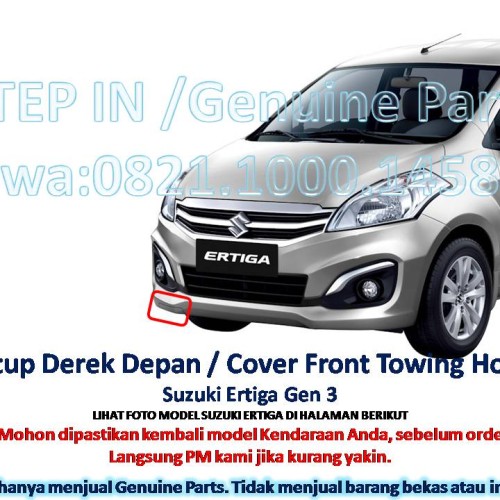 Foto Produk Tutup Derek Cover Towing Hook Bemper Depan SUZUKI NEW ERTIGA Baru Asli dari Step in