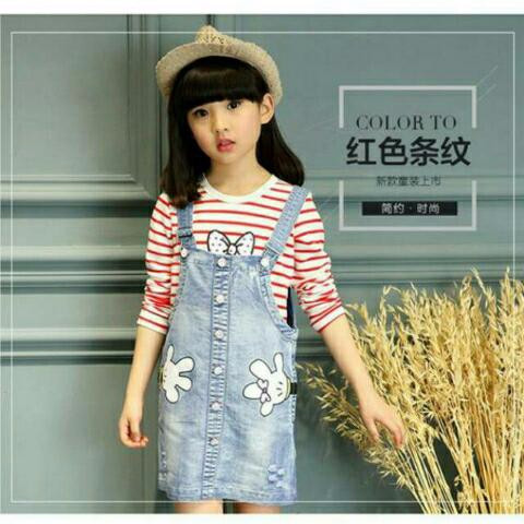 Foto Produk SET OVERALL DRESS MM STRIPE | BAJU SETELAN BAYI & ANAK PEREMPUAN IMPOR dari Carol R. Duncan Store