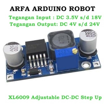 Foto Produk XL6009 Adjustable DC-DC Step Up Boost Converter Module dari Arfa Arduino Robot